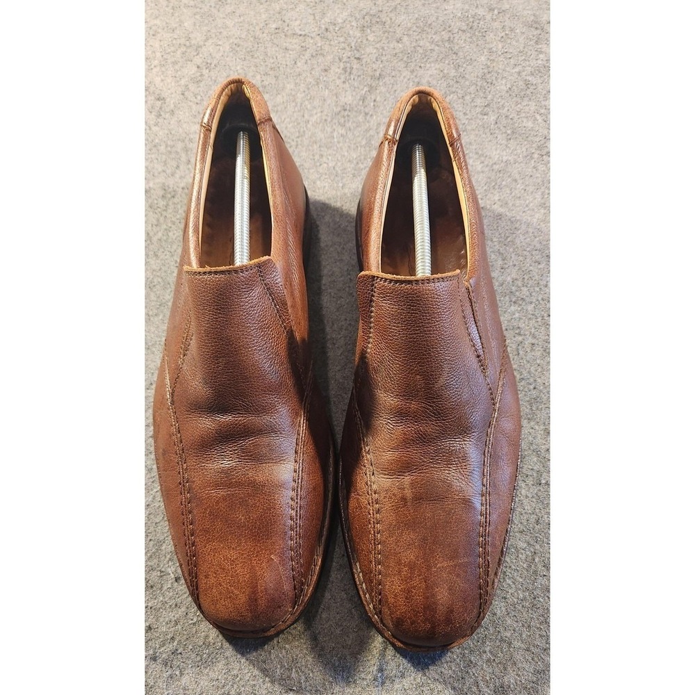 Alan Payne Shoes Mens Size‎ 13 Brown Leather Slip On Loafers Tom Casual Comfort - Picture 3 of 6